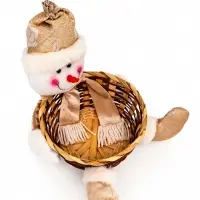 Конфетница &laquo;Корзинка снеговика&raquo; 25 см