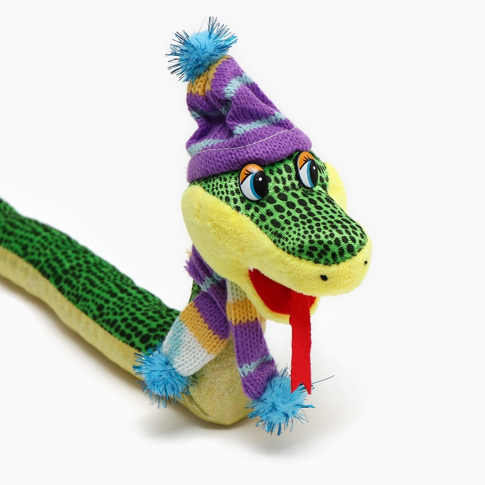 Мягкая игрушка «Змея», зимняя, 72 см, в новогоднем колпаке Мягкая игрушка «Змея», зимняя, 72 см, в новогоднем колпаке