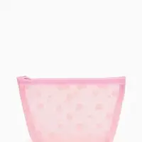 Косметичка дор Горох, сетка 17*6,5*13,5, отд на молнии, розовый Косметичка дор Горох, сетка 17*6,5*13,5, отд на молнии, розовый