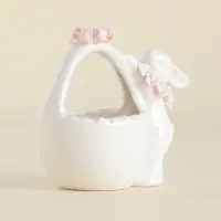 Конфетница SL Home &laquo;Лесные кролики&raquo;, 12.5&times;8&times;12 см, фарфор, белая