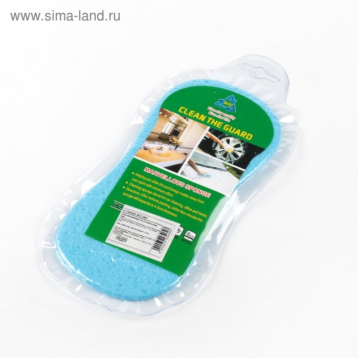 Губка впитывающая для авто, 19×9 см, вакуумная, микс