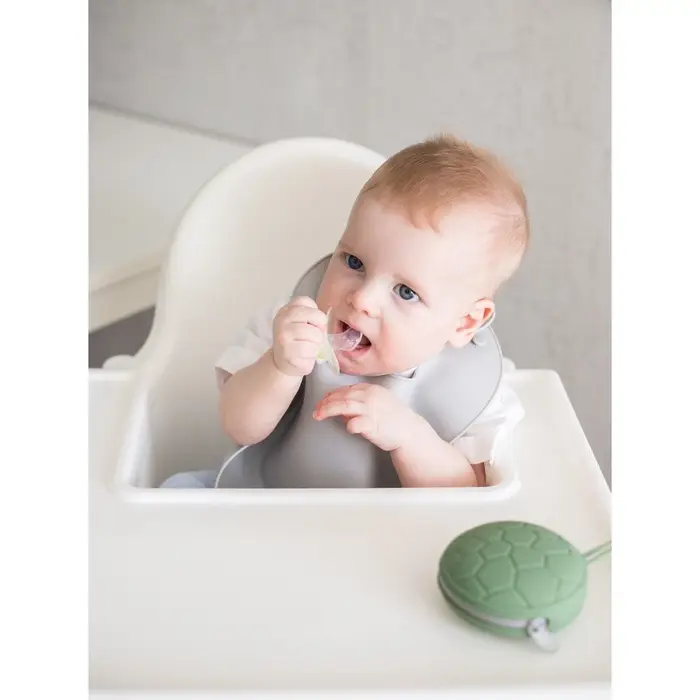 Контейнер для хранения и стерилизации сосок и пустышек, силиконовый, зеленый