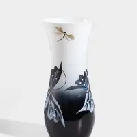 Ваза для цветов &laquo;Чёрно-белая бабочка&raquo;, 10.5&times;25.5 см, стекло