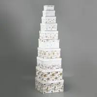 Набор новогодних подарочных коробок 10 в 1 &laquo;С Новым годом&raquo;, 10&times;10&times;6&ndash;28&times;28&times;15 см