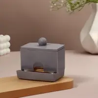 Органайзер для ватных палочек, с крышкой, 9&times;6.5&times;7.5 см, МИКС