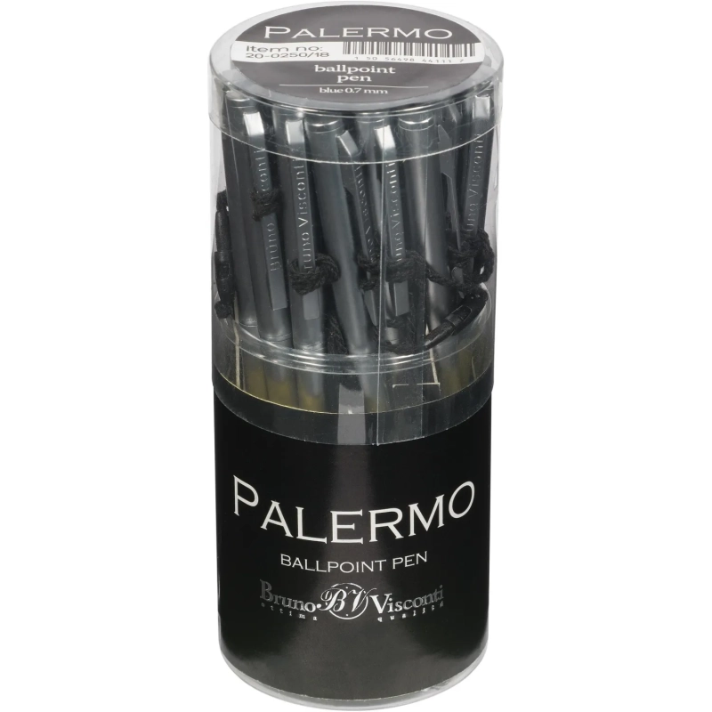 Ручка шариковая автомат. PALERMO металл.корп.серебр, 0,7мм,синяя 20-0250/18