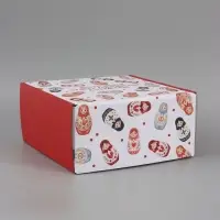 Коробка подарочная самосборная &laquo;Русский стиль&raquo;, 24&times;24&times;12 см
