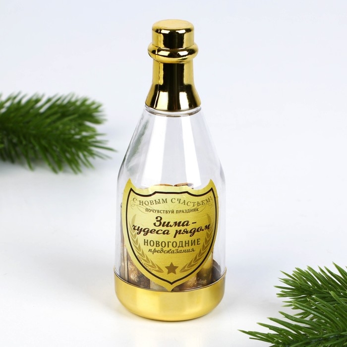 Новогодние пожелания в бутылке «Новый год: Зима - Время чудес», 15 свитков Новогодние пожелания в бутылке «Новый год: Зима - Время чудес», 15 свитков