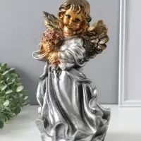 Фигура "Ангел в платье" большой" бронза 35х19х15 см