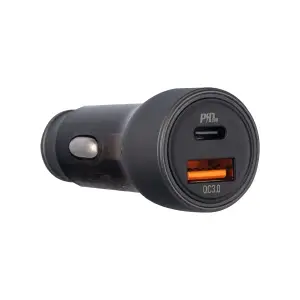 Переходник автомобильного зарядного устройства NZ8 HOCO на Type-C 25W + USB QC3.0 коричневый