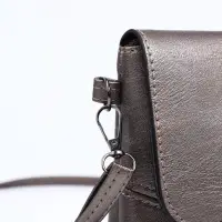 Сумка женская, кросс-боди, на магните, 24&times;6&times;14 см, серая