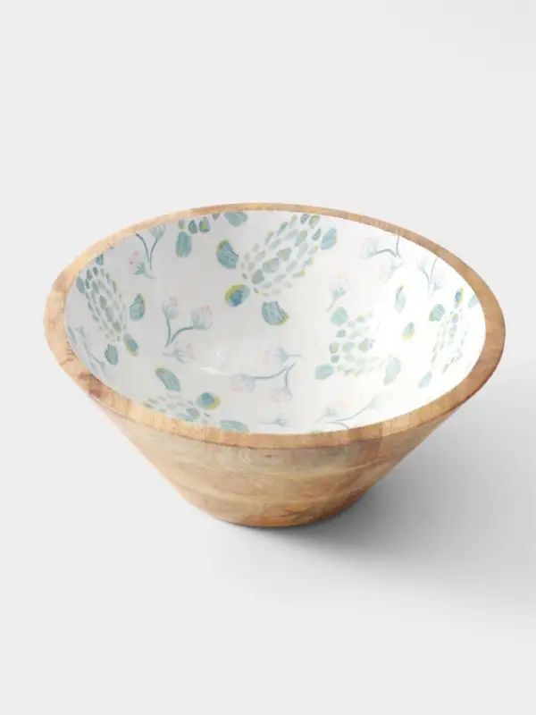 Салатник &laquo;Черепаха и цветы&raquo;, 25&times;25&times;10 см, дерево манго