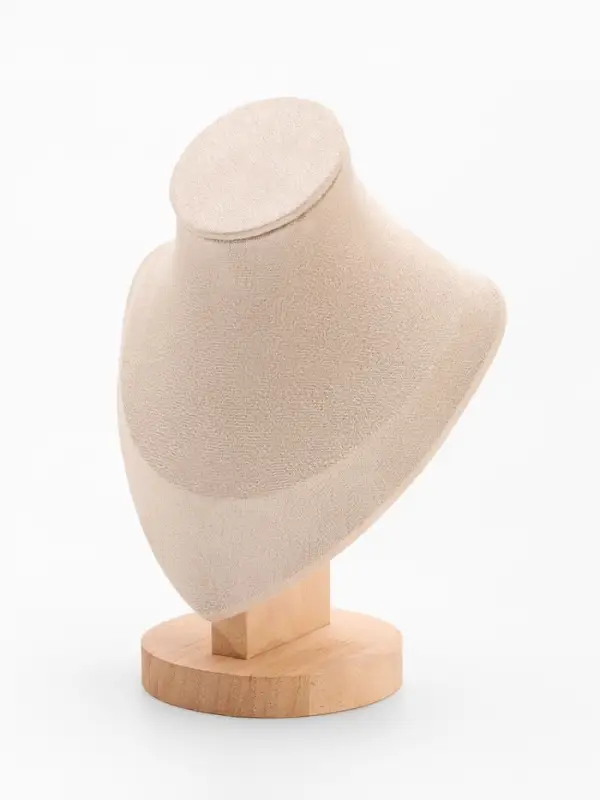 Бюст для украшений &laquo;Треугольная форма&raquo;, 15&times;9&times;20 см, h=20, бежевый