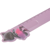Линейка закладка КОШЕЧКИ 15 см,  3шт в наборе .,полипропилен/68495