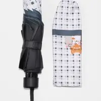 Зонт механический &laquo;Кошки&raquo;, эпонж, 4 сложения, 8 спиц, R=48/56 см, d=96 см, МИКС