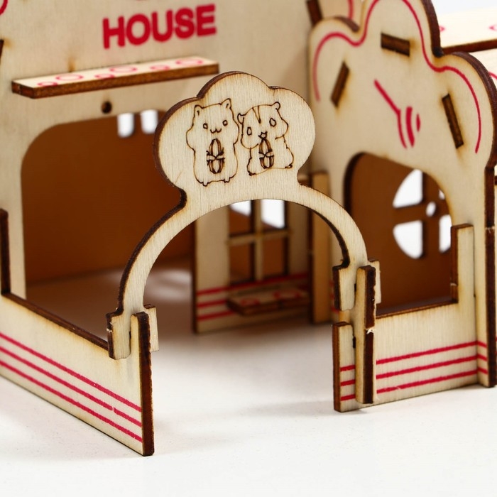 Комплекс-площадка для грызунов,14 х 13 х 10.5 см, фанера Комплекс-площадка для грызунов,14 х 13 х 10.5 см, фанера