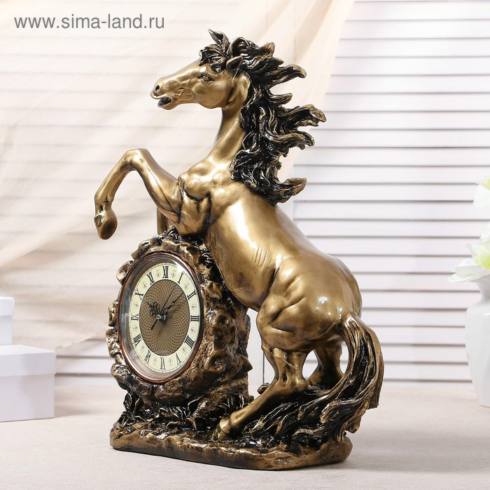 Часы настольные интерьерные каминные Часы настольные интерьерные каминные "Конь", 51 х 39 х 17 см 3940744