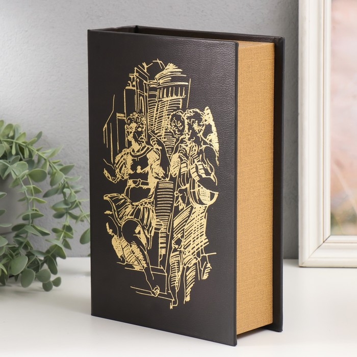 Сейф-книга дерево кожзам  Сейф-книга дерево кожзам "Римские правители" 27х18х7 см