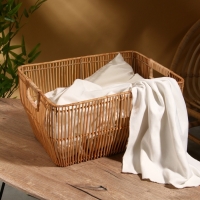 Корзина для белья, 51х38х25 см, ротанг