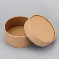 Коробка круглая подарочная, завальцованная крафт, 12&times;6 см