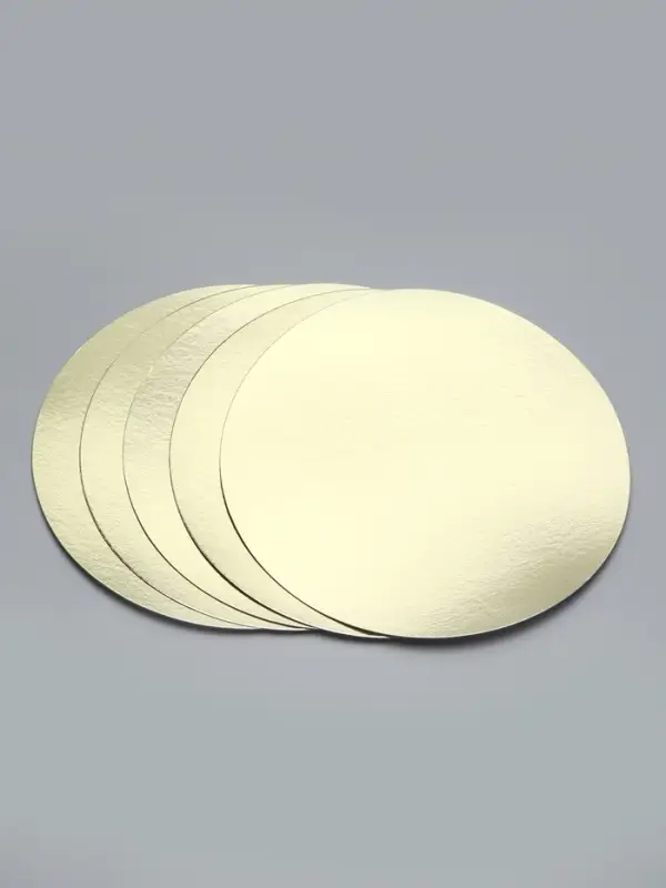 Подложка кондитерская, золотая 28 см - Набор 5 шт.