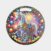 Доска разделочная сувенирная Дарим Красиво «Символ года. С новым годом», d=25.5 см, дерево, разноцветная