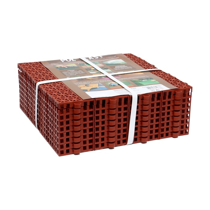 Универсальное покрытие POL-PLAST 30 х 30 см, терракот, набор 9 шт. Универсальное покрытие POL-PLAST 30 х 30 см, терракот, набор 9 шт.