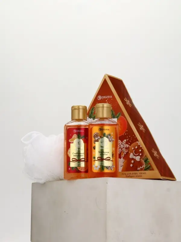 URAL LAB Арома Саунд Набор два геля для душа, 2х100 и мочалка для тела, мандарин и тыква URAL LAB Арома Саунд Набор два геля для душа, 2х100 и мочалка для тела, мандарин и тыква