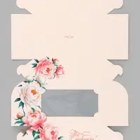 Коробка складная с окном,"С любовью",  25 х 15 х 7 см