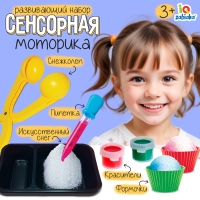 Развивающий набор «Сенсорная моторика», пипетка, формочки, краски
