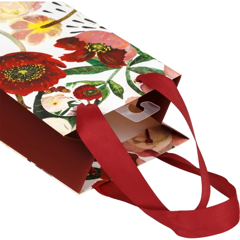 Пакет под бутылку подарочный PREMIUM FLORA.ПИОНЫ,12.3x36x9 см 2-856/01