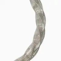 Чокер &laquo;Кручёный Обруч&raquo;, цвет серебро