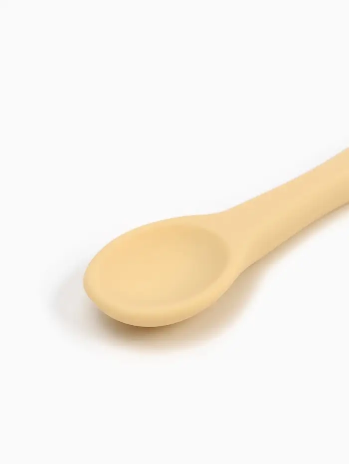 Тарелка детская на присоске и ложка, молочный, Mum&Baby Тарелка детская на присоске и ложка, молочный, Mum&Baby