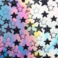 Плёнка упаковочная с голографией Starry sky, 100×70 см