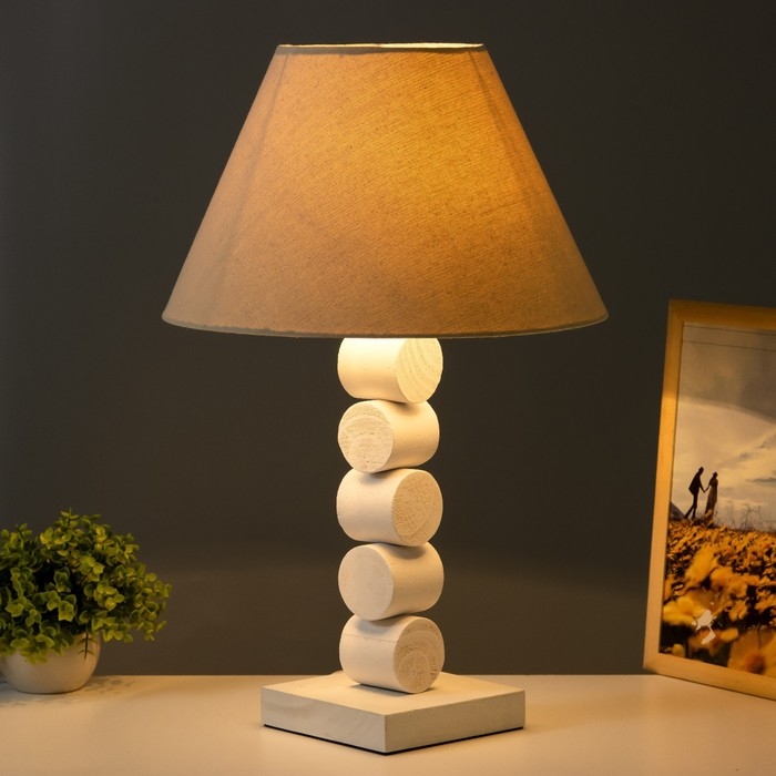 Настольная лампа Настольная лампа "Бим" Е27 40Вт белый 35х35х56см RISALUX