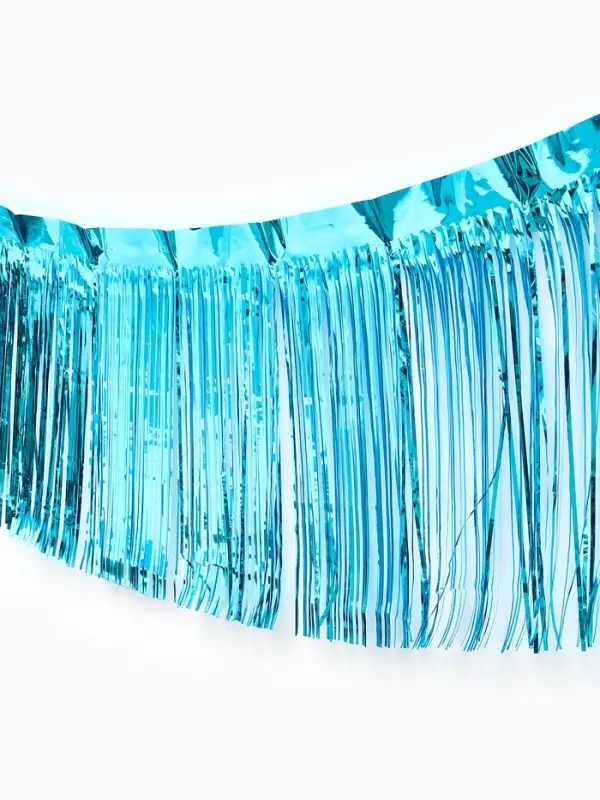 Гирлянда "Дождик" 3 метра с липким краем, цвет голубой