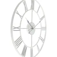 Часы настенные интерьерные &laquo;Классика&raquo;, d=45.5 см, бело-серебристые
