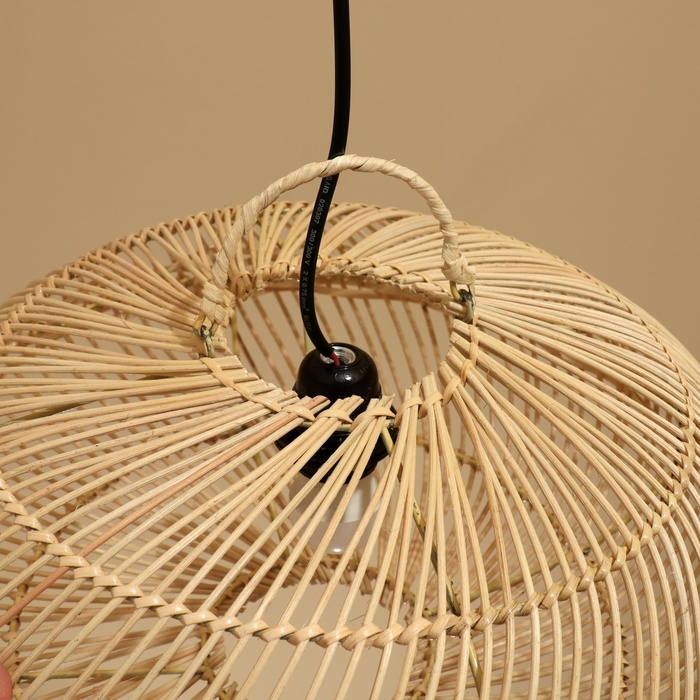 Светильник потолочный из ротанга Светильник потолочный из ротанга "Ваю" 1х120Вт, Е27, 40х40х20 см