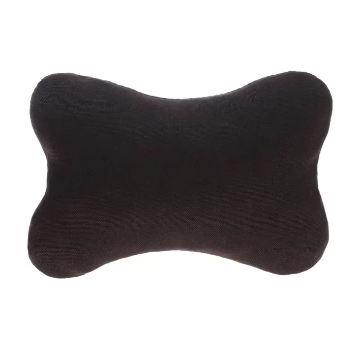 Подушка автомобильная косточка, на подголовник, лен, коричневый, 16х24 см Подушка автомобильная косточка, на подголовник, лен, коричневый, 16х24 см