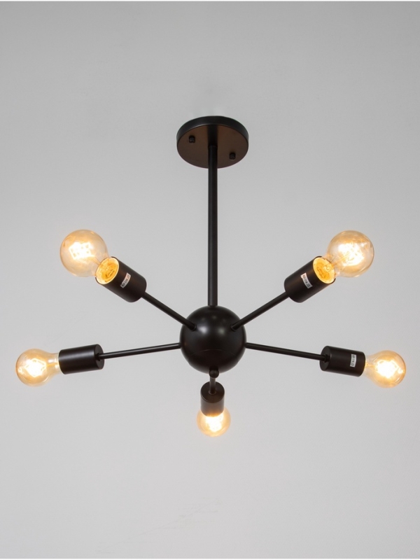 Люстра Люстра "Кон" 5х40Вт Е27 черный 50х50х43см