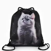 Мешок для обуви &laquo;Котёнок&raquo; Stavia, 43.5&times;1&times;36 см, чёрный