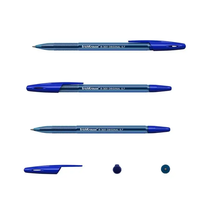 Набор ручек шариковых ErichKrause R-301 Original Stick, 8 штук, узел 0.7 мм, чернила синие Набор ручек шариковых ErichKrause R-301 Original Stick, 8 штук, узел 0.7 мм, чернила синие