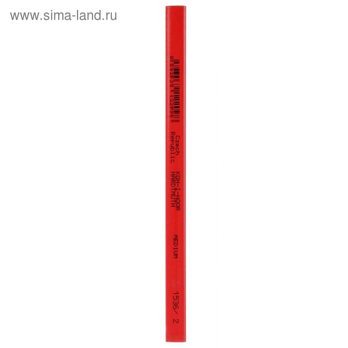 Карандаш Koh-I-Noor 1536/2 MEDIUM, столярный чёрнографитный Карандаш Koh-I-Noor 1536/2 MEDIUM, столярный чёрнографитный