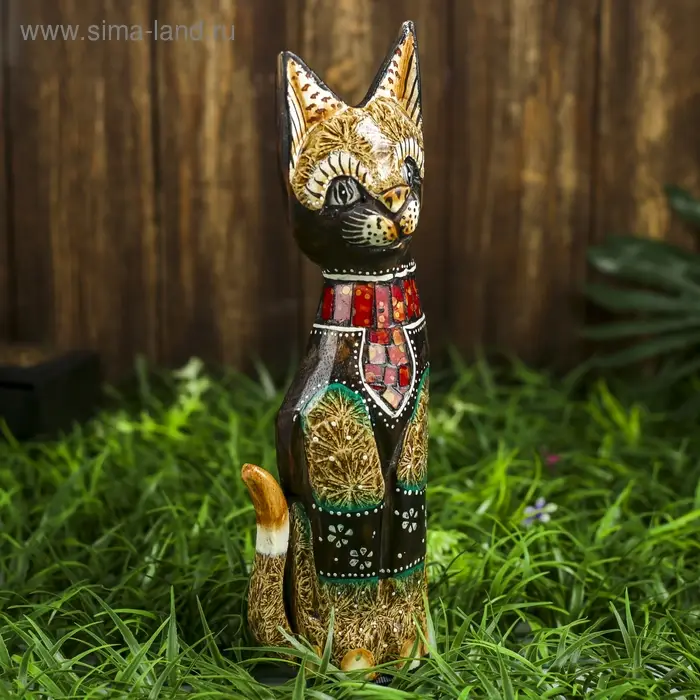 Интерьерный сувенир Интерьерный сувенир "Кошка с красным галстуком" 30 см