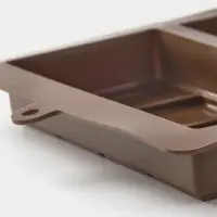 Форма для дубайского шоколада 2 плитки "Квадраты, пирамиды" 21x19x2,5 см