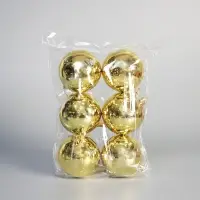 Ёлочные игрушки &laquo;Винтажный глянец&raquo;, шары новогодние, d=8 см, набор 6 шт., золотистый