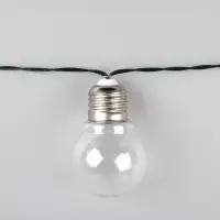 Гирлянда &laquo;Нить&raquo;, 2.7 м, с насадками &laquo;Лампы&raquo;, уличная, IP44, 10 LED, 8 режимов, солнечная батарея, тёмная нить, свечение тёплое белое