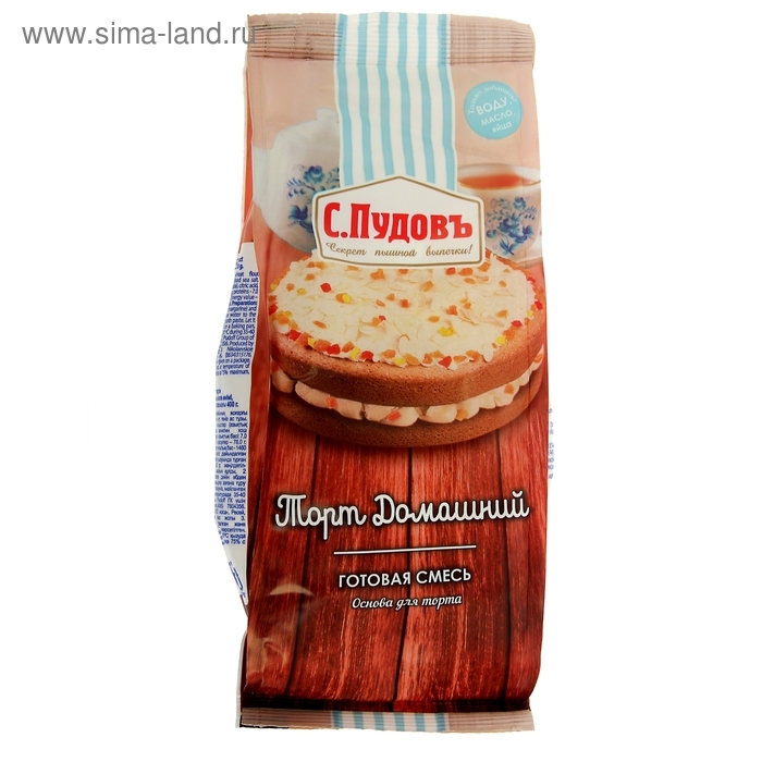 Мучная смесь С.Пудовъ торт домашний, 400 г Мучная смесь С.Пудовъ торт домашний, 400 г