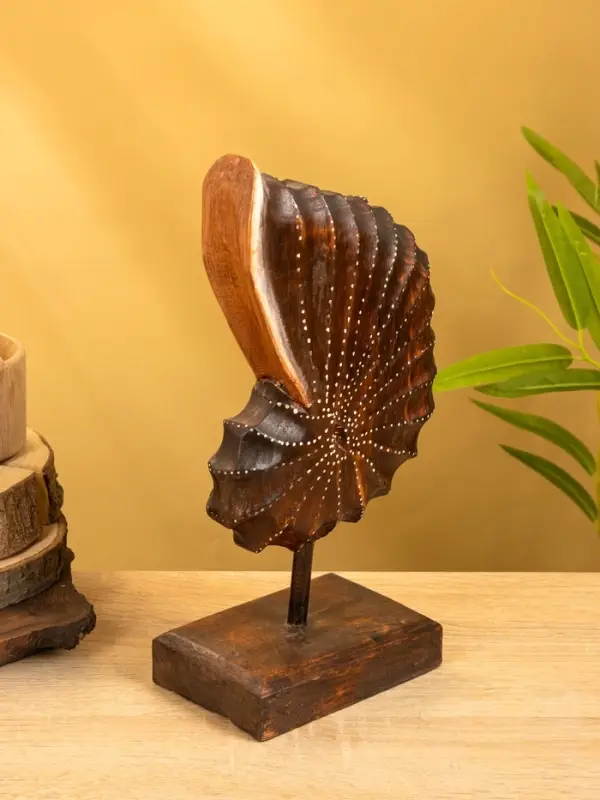 Набор сувенирный "Раковины" дерево (h - 35.30 и 25 см), цв. коричневый