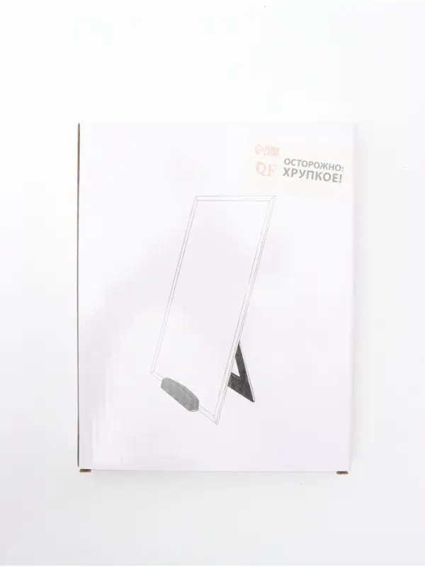 Зеркало настольное, прямоугольное, 17.5&times;22 см, без рамки, чёрное